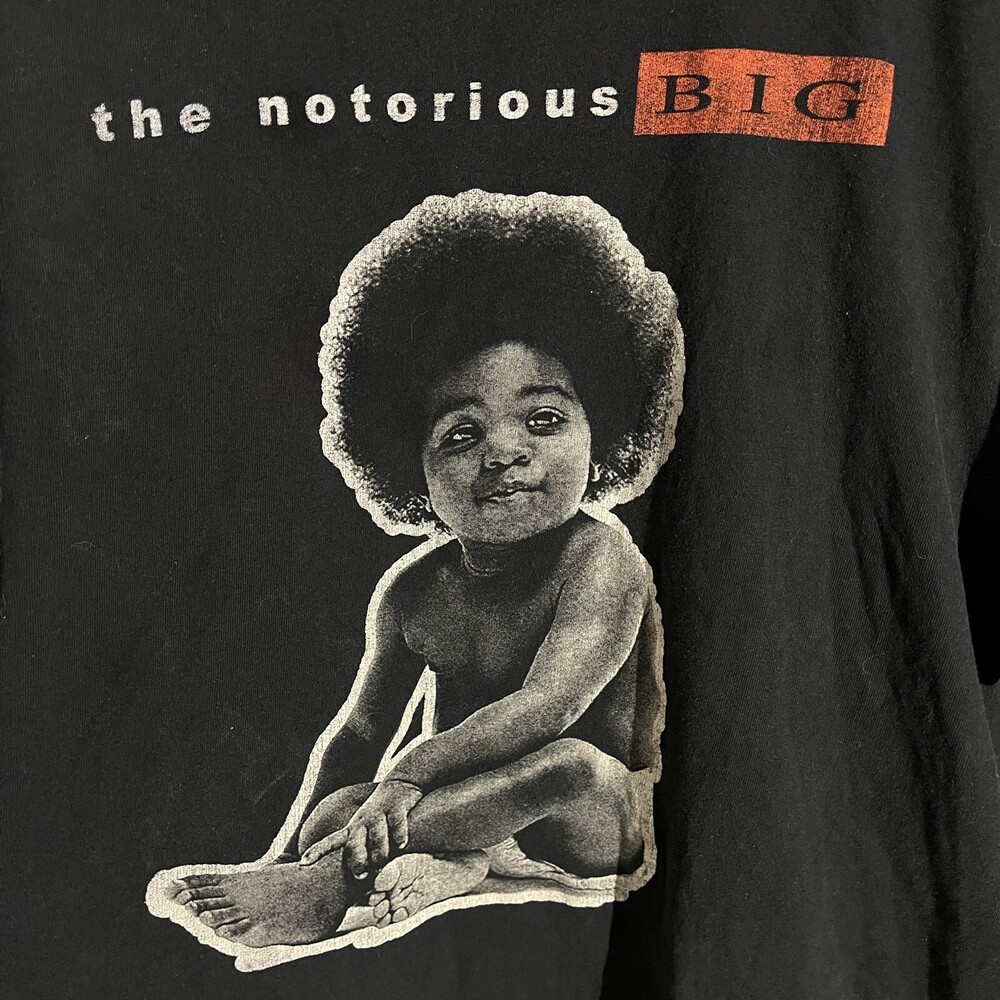 Notorious Big Biggie Afro Baby Sky the Limit Biggie Smalls Shirt Men Rap Tee Y2K